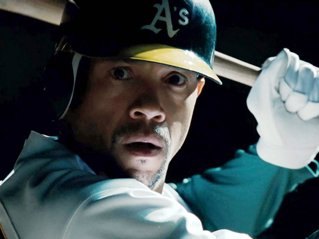 Moneyball, starrng
Brad Pitt and Stephen
Bishop is an
absorbing and
thought-provoking
film about the
quintessential
American sport.