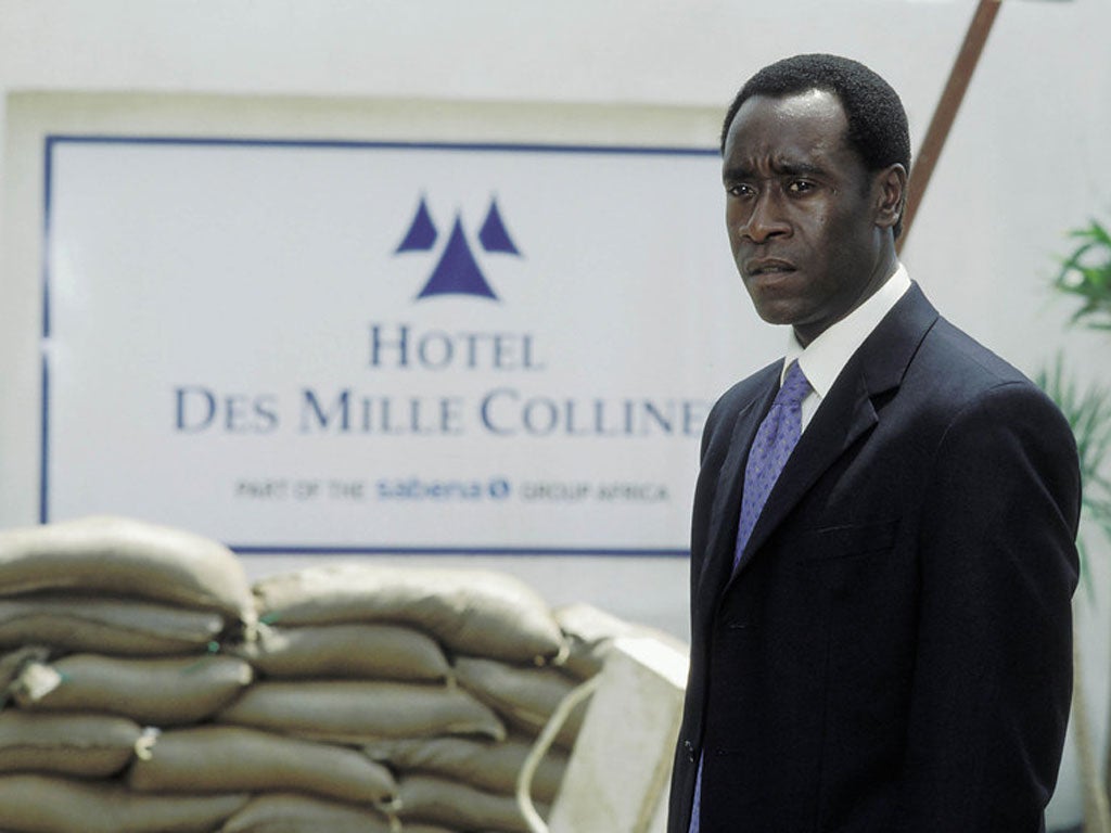 Scars of conflict: Don Cheadle in Hotel Rwanda