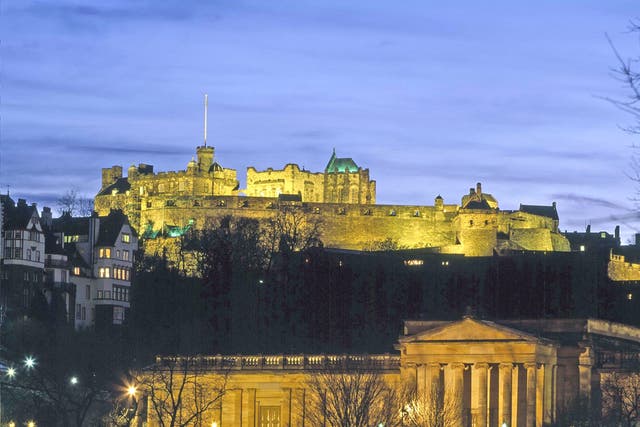 Edinburgh Castle overlooks the city
