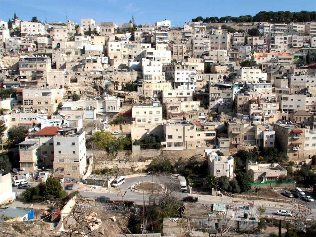 A view of the politically sensitive Palestinian area of Silwan