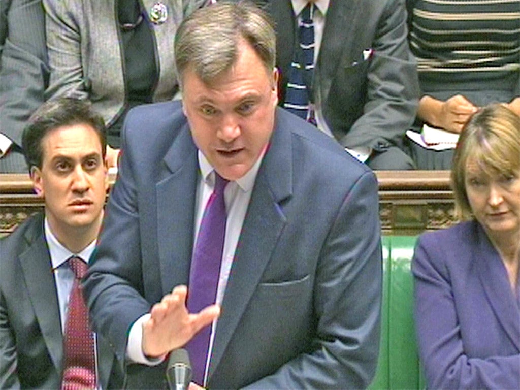 The Shadow Chancellor, Ed Balls, repeatedly urged Osborne to turn back from his austerity plans