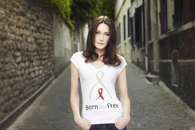 Carla Bruni-Sarkozy launches the Born HIV Free campaign last year