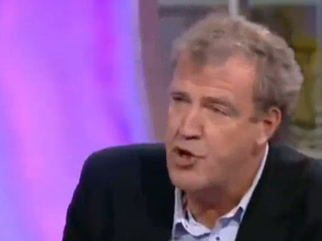 Jeremy Clarkson made the remarks on BBC's primetime magazine programme The One Show last night