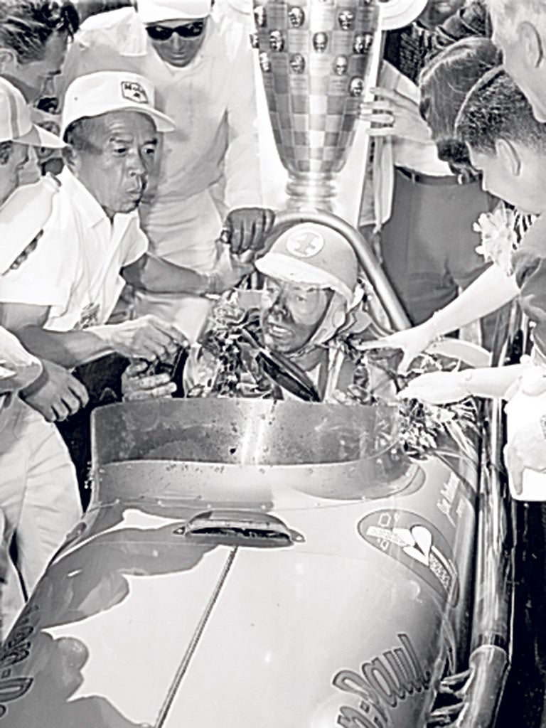 Rathmann after his historic win in the 1960 Indianapolis 500
