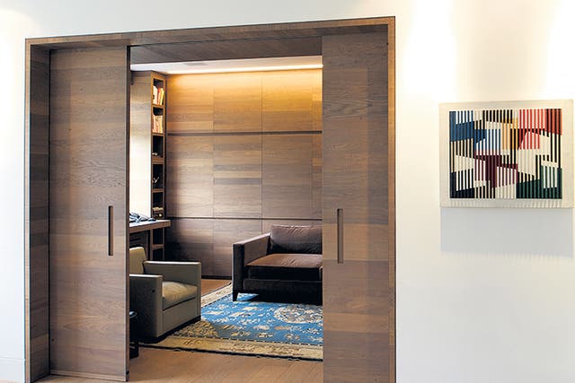 Panel party: A plywood paneled living room