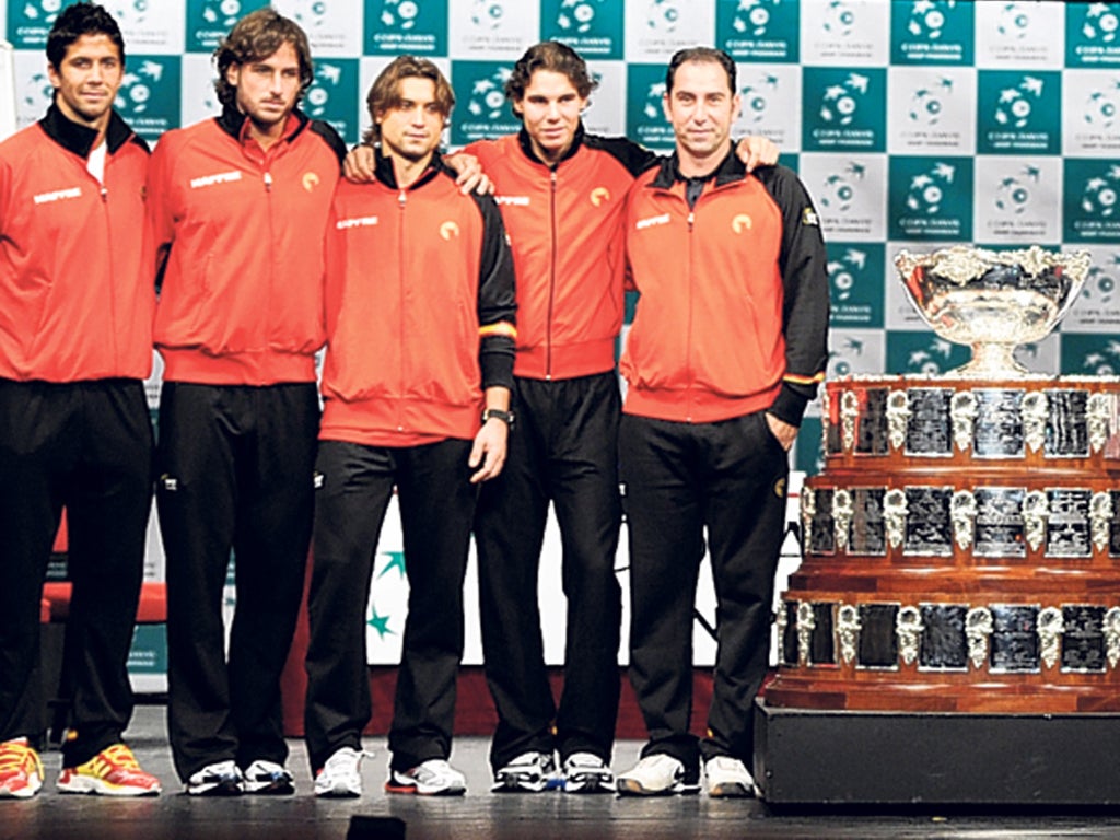 Spain line up for yesterday’s draw