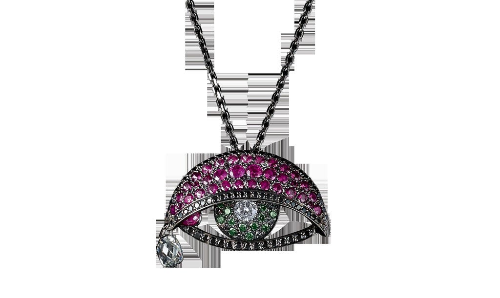 1. Eye pendant, 18ct blackened white gold, £24,000, Solange Azagury-Partridge
