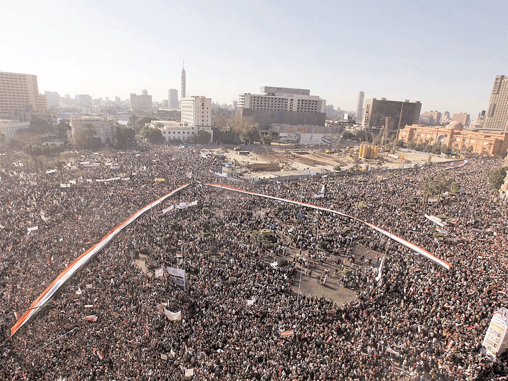18 February 2011: Tahrir Square protesters have switched their focus from demands for Hosni Mubarak’s downfall to anger at delays in the transition to a fully fledged democracy