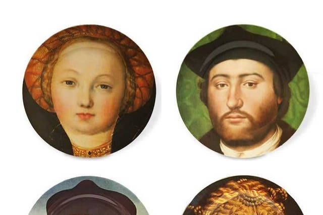 1. National Gallery portrait detail plastic plates, £5 each, National Gallery shop