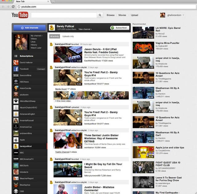YouTube website redesigned The Independent The Independent