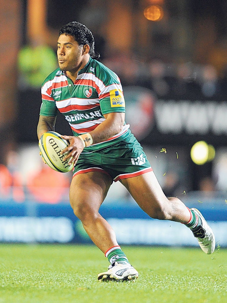 Leicester's Manu Tuilagi won't be throwing any punches today
