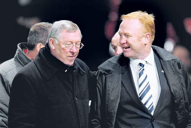 Alex McLeish will come face to face today with Alex Ferguson, his mentor at Aberdeen