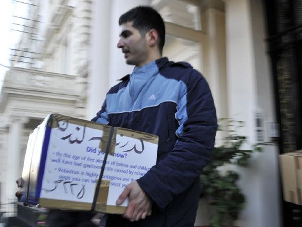 Diplomats load up files and possessions, ready to be expelled