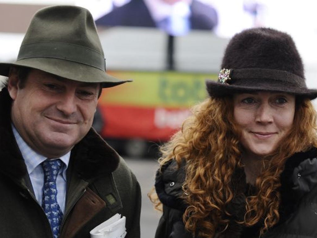 Day at the races: Charlie Brooks and his wife Rebekah