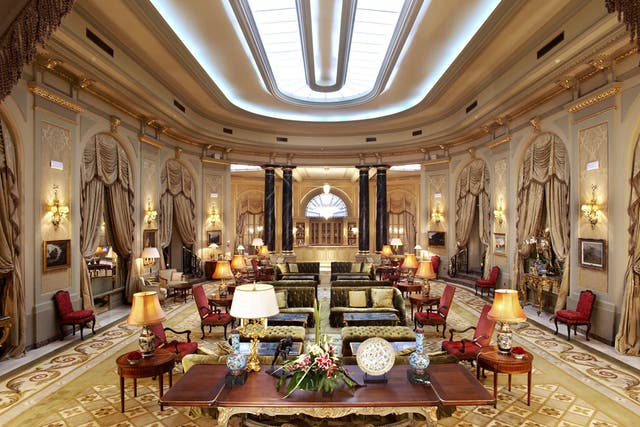 El Palace's sumptuous public rooms have been opulently revamped as part of the hotel's £27m refurbishment