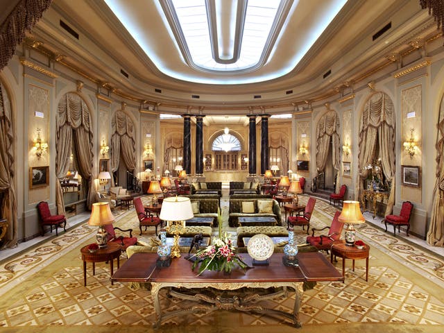 El Palace's sumptuous public rooms have been opulently revamped as part of the hotel's £27m refurbishment