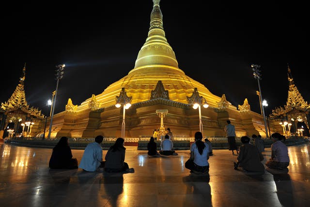 The new Uppatasanti Pagoda, in Naypyidaw, is one of the sights the junta will let visitors see