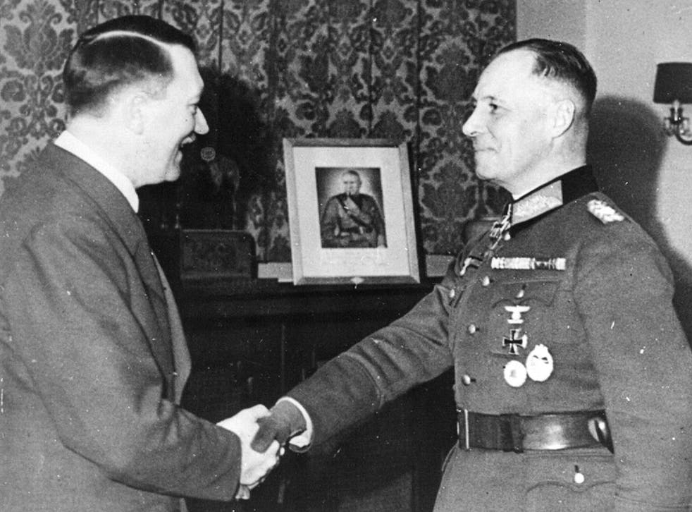 Erwin Rommel, right, with Hitler
