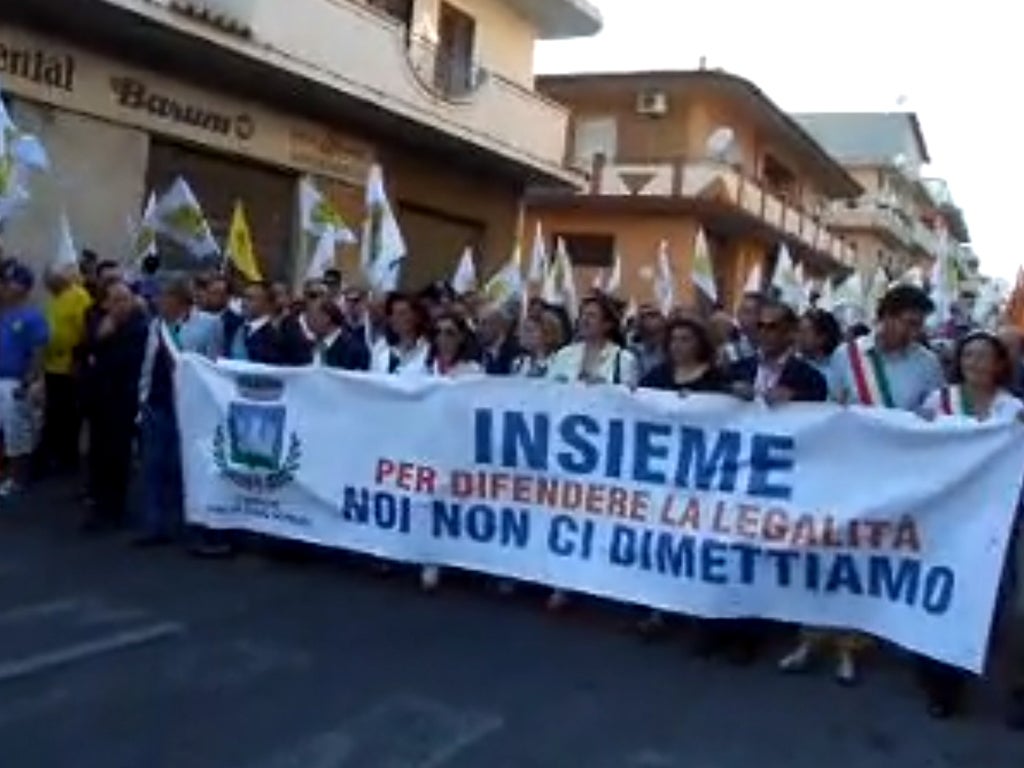 An anti-'Ndrangheta march in Isola Capo Rizzuto