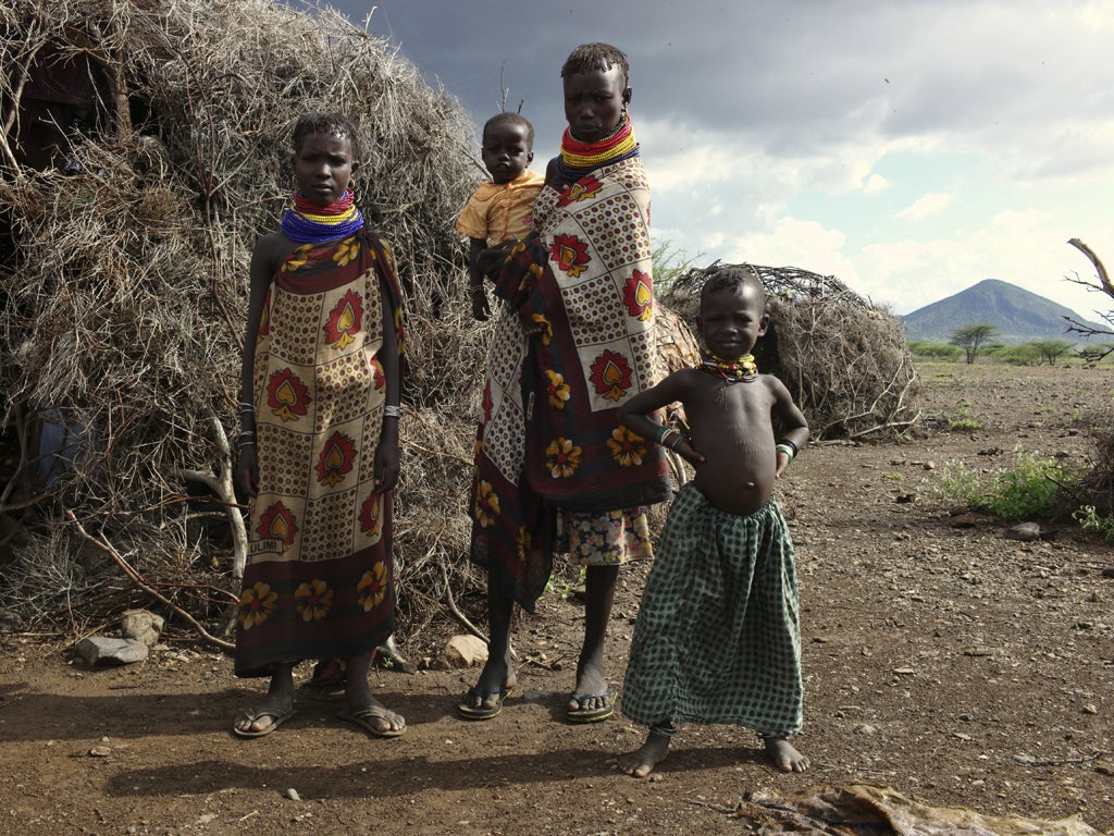 Five-year-old Ekure with her family were brought back from severe malnutrition