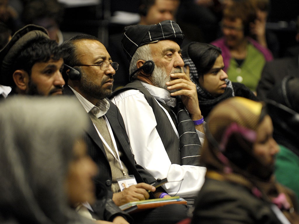 Afghans discuss their future in Bonn before tomorrow's conference