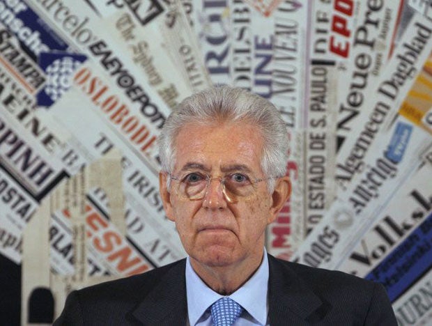 Mario Monti is taking a package of austerity and growth-boosting measures to a sceptical parliament