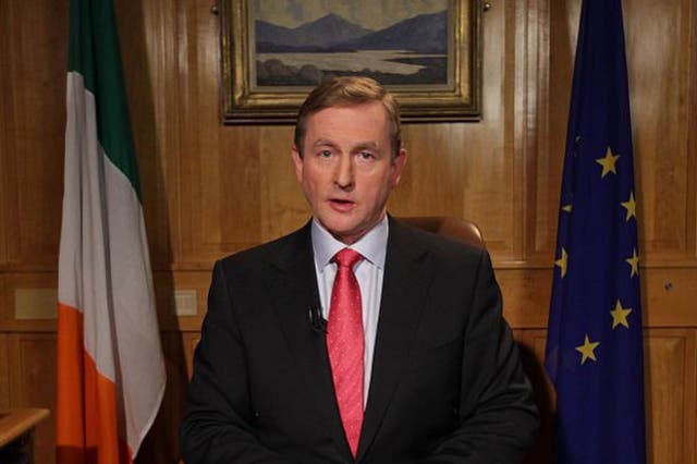 Enda Kenny addressed the nation to tell the public they are not to blame for the economic collapse