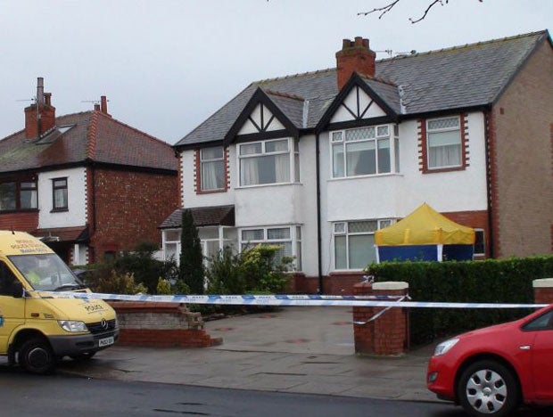 Fairhaven Road, Southport, where the two women were found dead yesterday afternoon