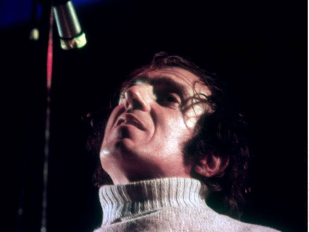 Logue performs at the Isle of Wight Festival in 1968