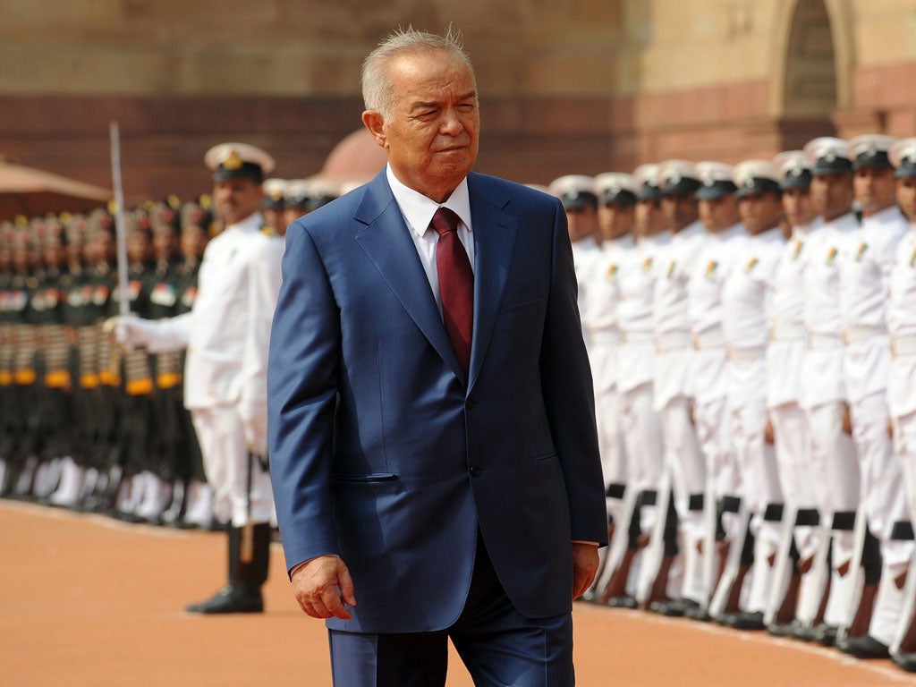 The ageing and reclusive President Islam Karimov tolerates no dissent from his country’s people