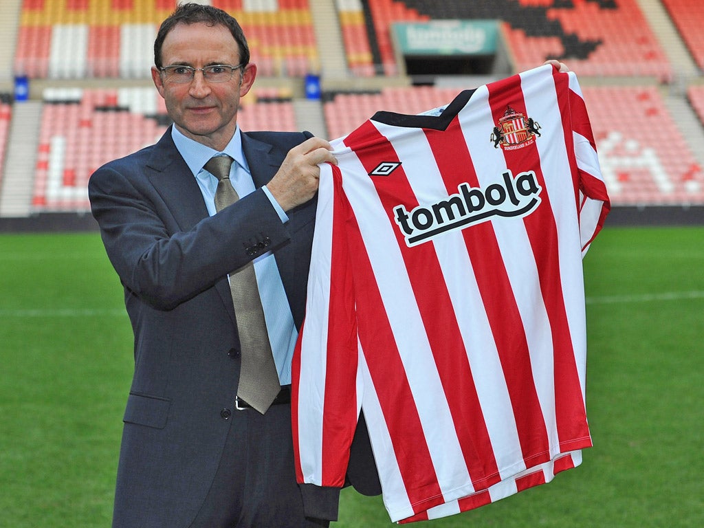 Martin O'Neill is unveiled as the new manager of Sunderland