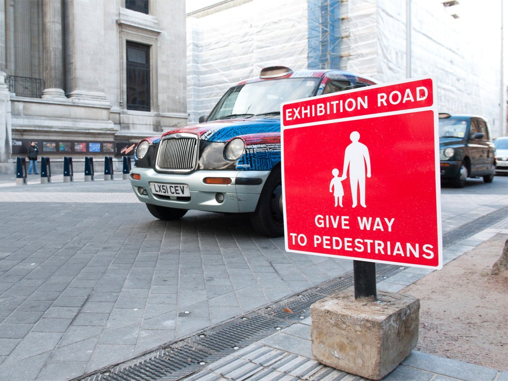 It's good to walk: the redesigned Exhibition Road in west London is a 'shared space' for pedestrians and cars