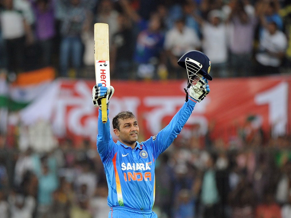 Sehwag's previous ODI best was 175 against Bangladesh