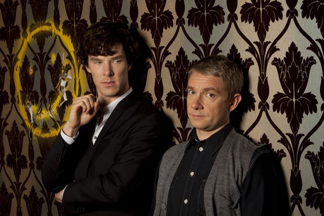 Two's company: Benedict Cumberbatch and Martin Freeman as Holmes and Watson in 'Sherlock'