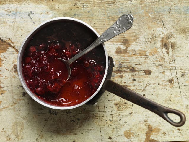 Cranberry and red onion sauce