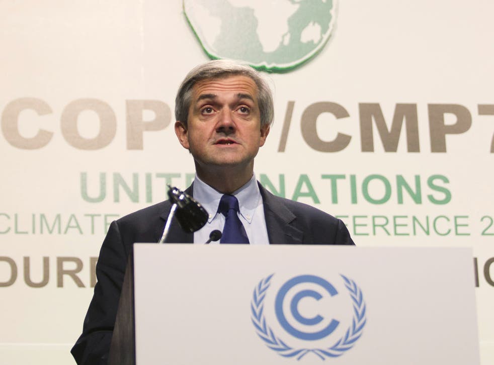Chris Huhne said Europe was standing firm in its determination to secure a global agreement to reduce greenhouse gas emissions