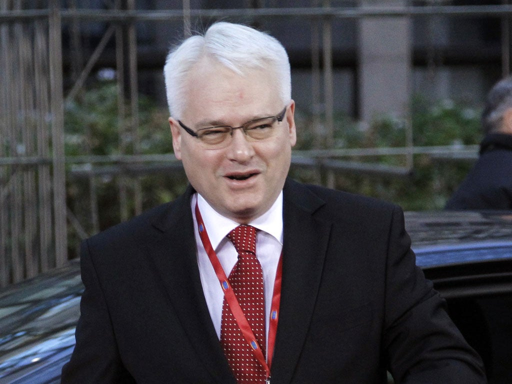Croatia's President Ivo Josipovic