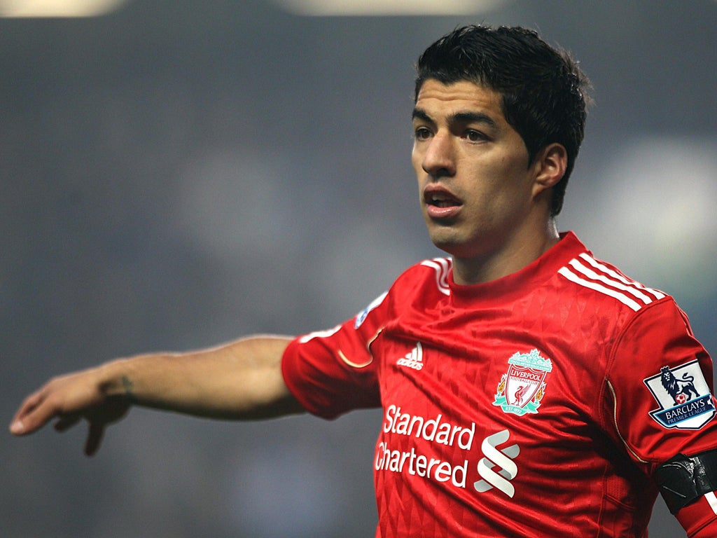 Luis Suarez who has been accused of directing racist abuse at Patrice Evra