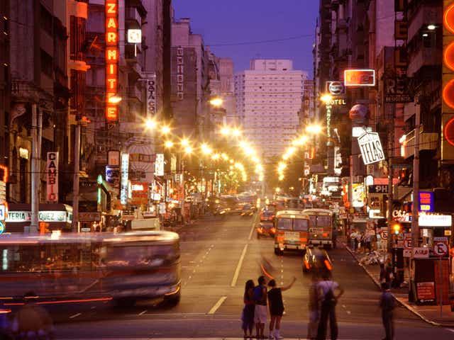 Montevideo at dusk