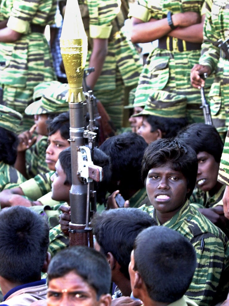 Young fighters of the Liberation Tigers of Tamil Eelam, the LTTE