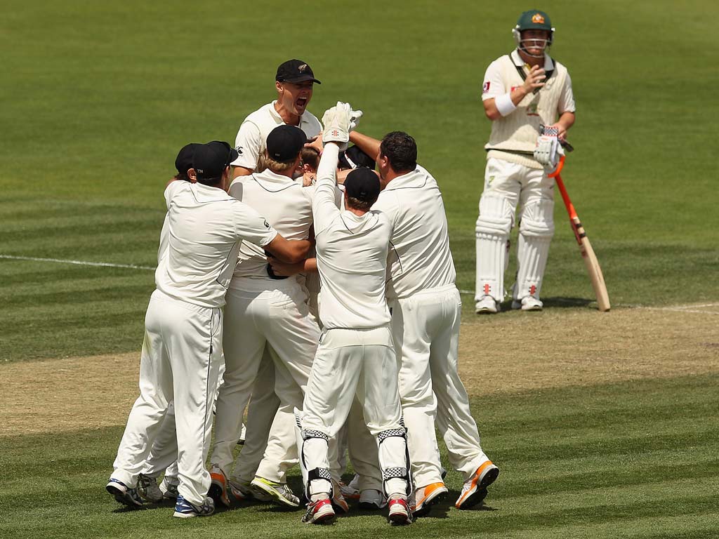 It was New Zealand's first Test win over Australia since 1993