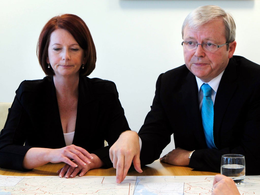 Australian Prime Minister Julia Gillard and her Foreign Minister and rival, Kevin Rudd, ‘can’t stand the sight of each other’