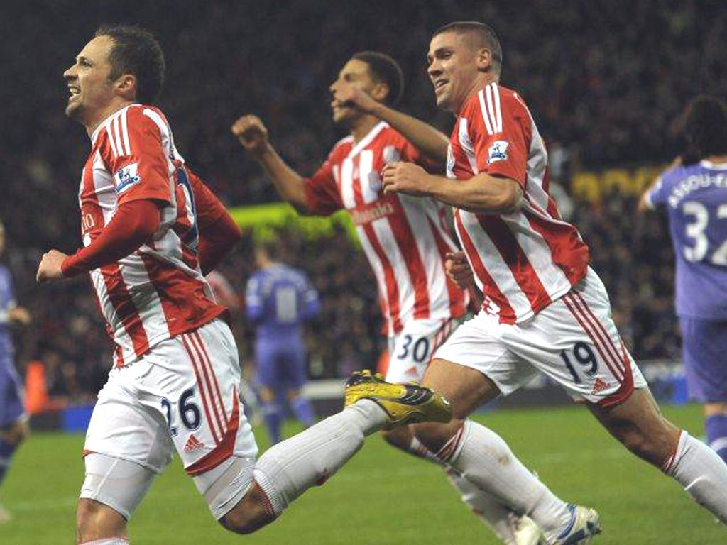 Stoke’s players enjoy beating Spurs at the weekend in their own
inimitable fashion