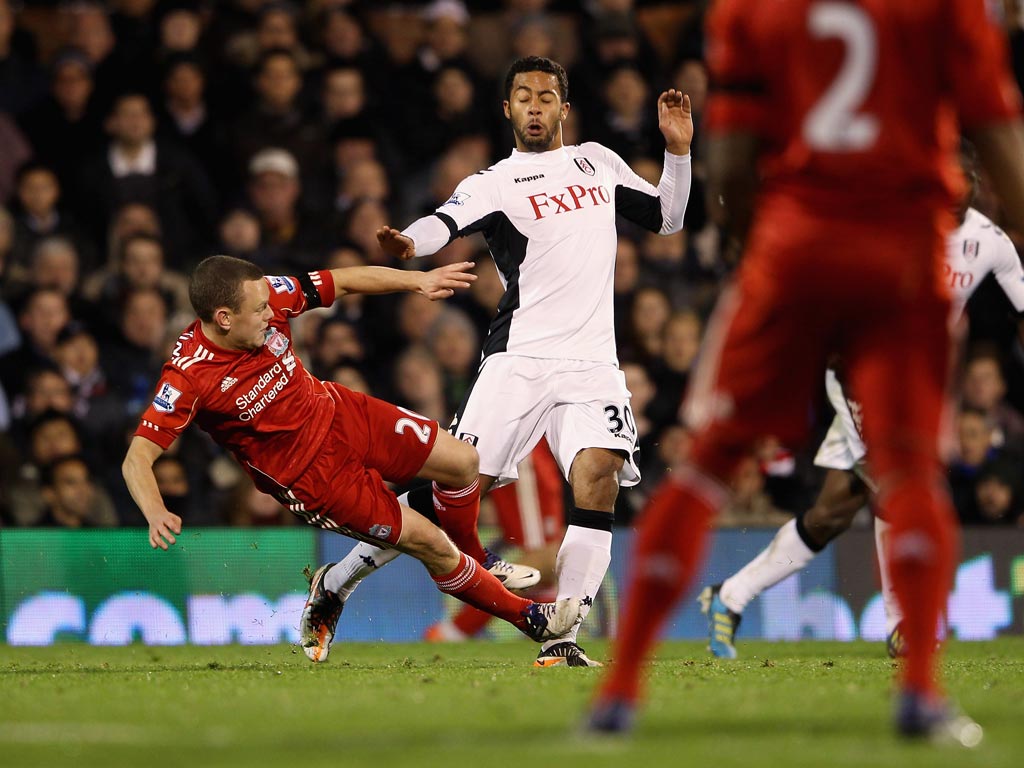 Spearing was shown a straight red for this challenge against Fulham