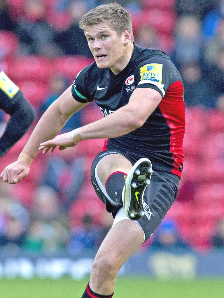 Owen Farrell, 20, is playing himself into the red-rose reckoning at Saracens