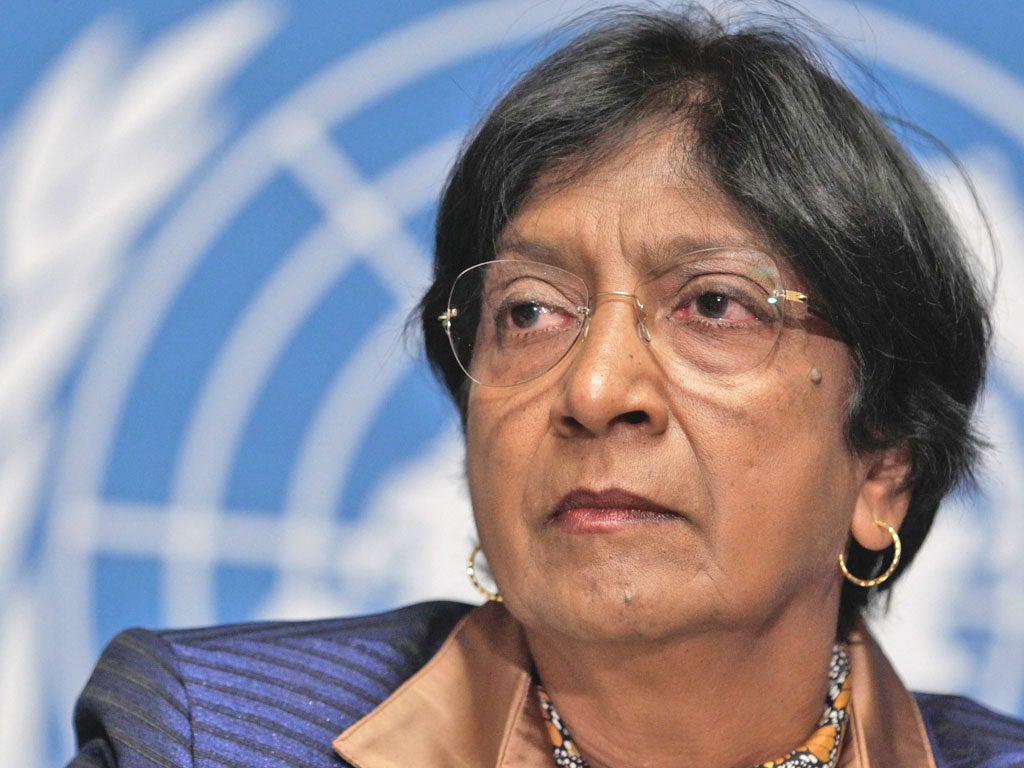 Navi Pillay, the UN High Commissioner for Human Rights