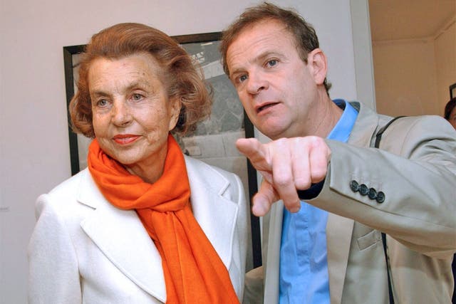 Francois-Marie Banier with the heiress, Liliane Bettencourt, in 2004
