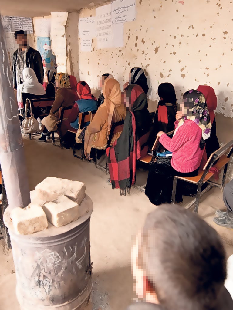 Students at a school for street working children in north-east Afghanistan, where they are helped to catch up with learning