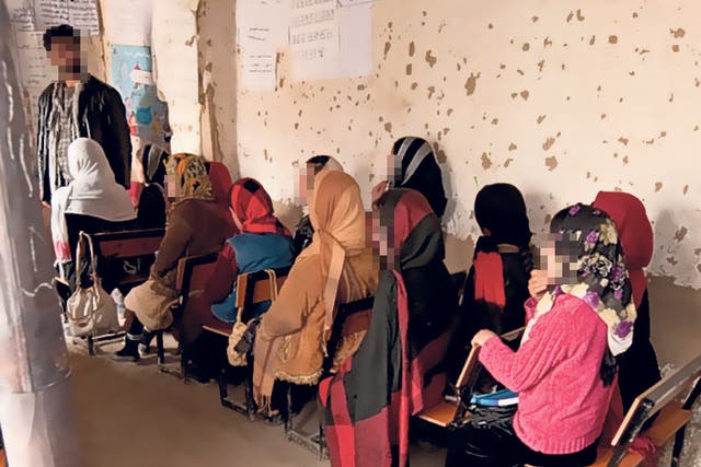 Students at a school for street working children in north-east Afghanistan, where they are helped to catch up with learning