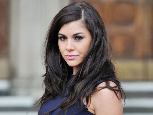 Imogen Thomas outside the High Court today